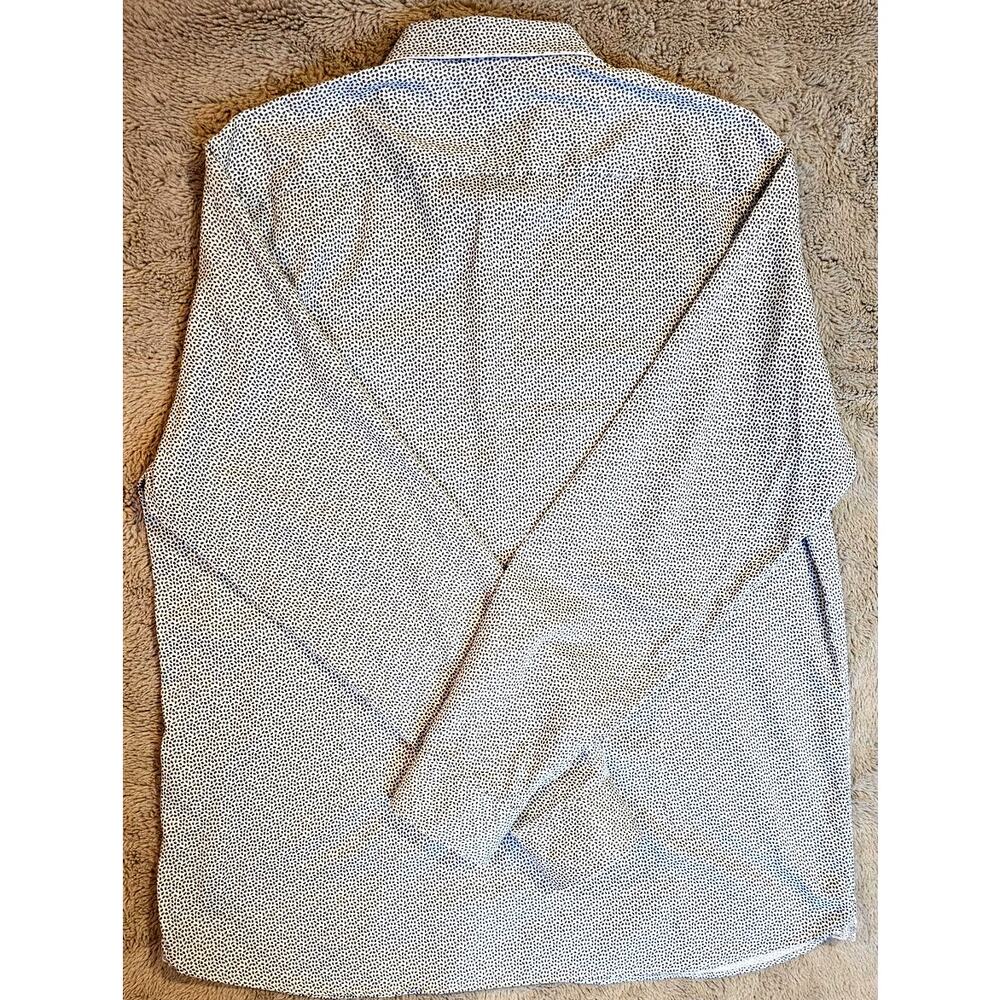 Ted Baker London Button Down Shirt, 100% Cotton, TB Sz 7 Blue/ White - Picture 3 of 9
